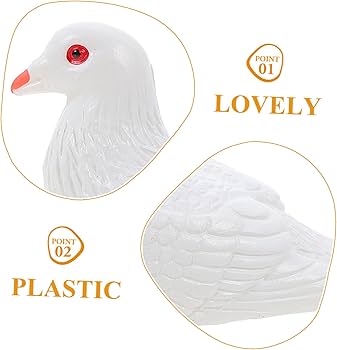 Amazon.co.jp: NUOBESTY リアルなデザインのプラスチック鳩の置物 や